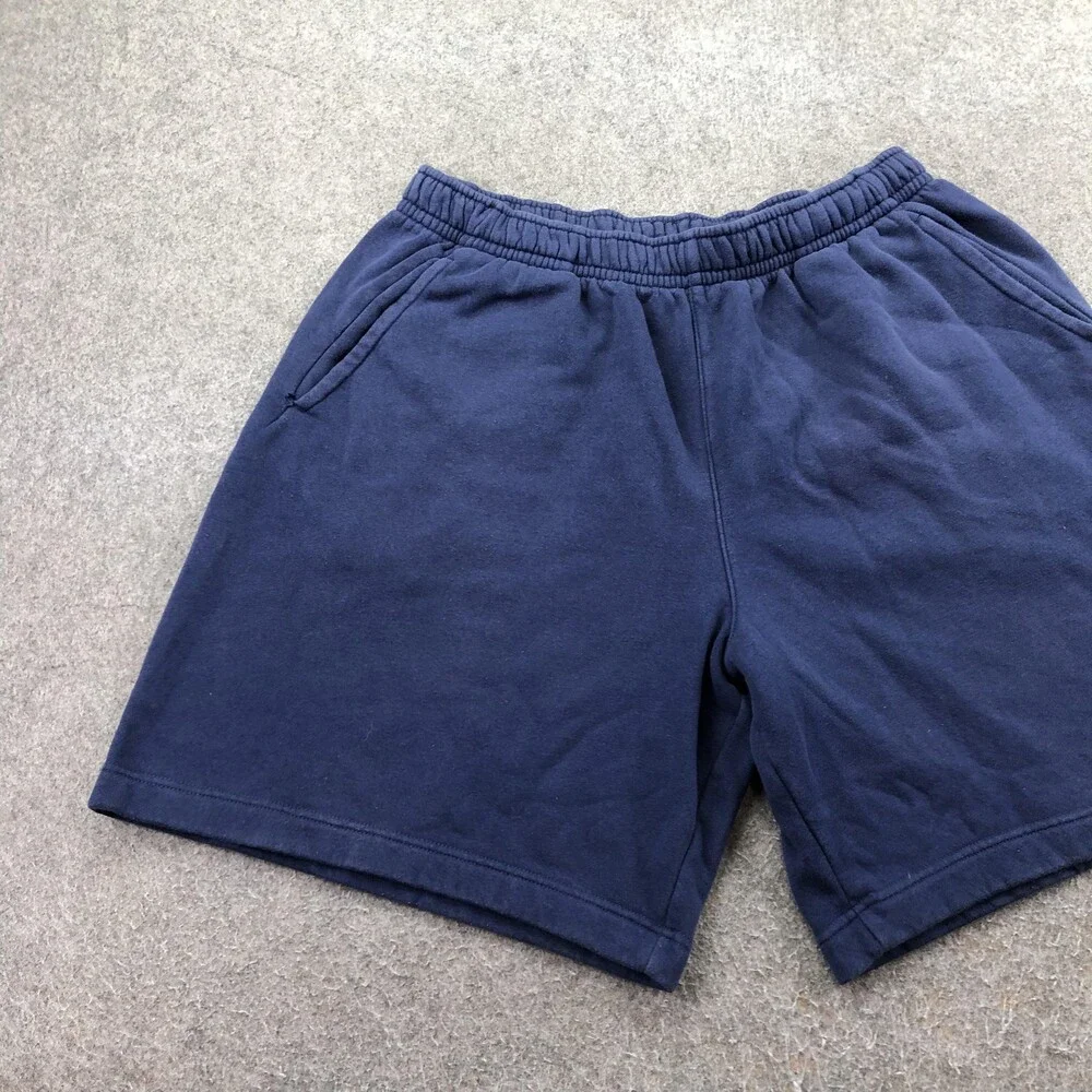 Nike Shorts Mens XL Blue Fleece Sweat 9 Inch Athletic Elastic Waist Pockets